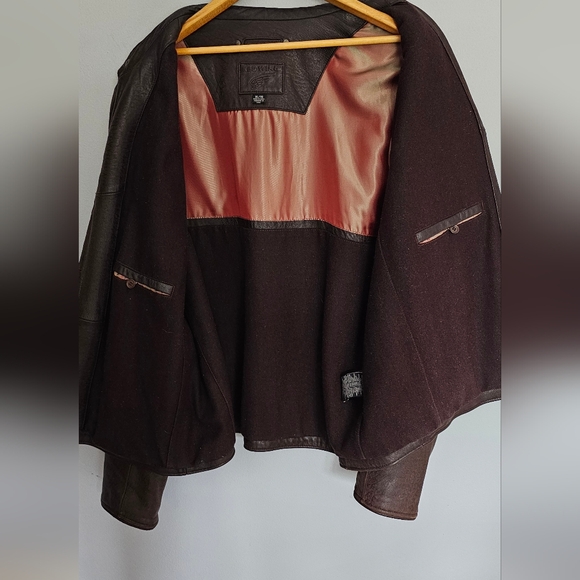 Red Wing Shoes Leather Jacket Cafe Racer Moto Men's Size XL Brown Motorcycle - Picture 8 of 15